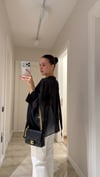 Siyah Pelerin Model Tül Bluz 