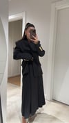 Siyah Pileli Midi Boy Kloş Etek 