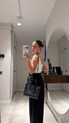 Siyah Pileli Premium Palazzo Pantolon