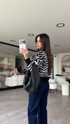Siyah Pizza Desenli Marka Model Kazak 