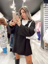 Siyah Renk Dik Yaka Fitilli Sweat