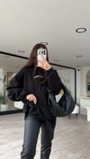 Siyah Revolution Baskılı Kapşonlu Sweat
