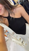 Siyah Sırt Dekolteli Bağlamalı Triko Bluz 