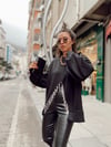 Siyah Taş Detaylı Özel Tasarım Sweat