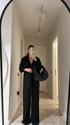 Siyah Taşlı Gömlek Pantolon Takım