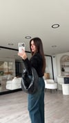 Siyah Tek Düğme Detaylı Crop Ceket 