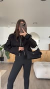 Siyah Vatkalı Crop Marka Model Ceket 