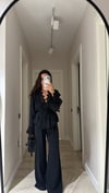Siyah Yaka Dantelli Gömlek Pantolon Takım