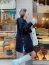 Siyah Yanı Çıtçıtlı Şardonlu Sweat
