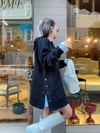 Siyah Yanı Çıtçıtlı Şardonlu Sweat