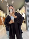 Siyah Yarasa Kol Gömlek 