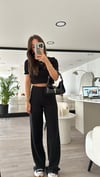 Siyah Yumuşak Dokulu Basic Pantolon