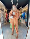 Somon Renk Kimono Keten takım 