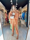 Somon Renk Kimono Keten takım 
