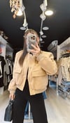 Sütlü Kahve Kaşe Bomber Ceket 