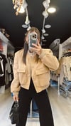 Sütlü Kahve Kaşe Bomber Ceket 