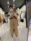 Sütlü Kahve Paça Lastikli Pantolon 