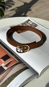 Taba Gold Oval Tokalı İnce Kemer 