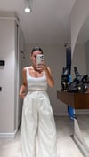 Taş Bel Lastikli Dikiş Detaylı Taşlı Pantolon