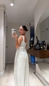 Taş Bel Lastikli Dikiş Detaylı Taşlı Pantolon