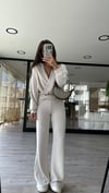 Taş Bol Paça Düğüm Detaylı Modal Pantolon