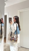 Taş Denim Detaylı Ön Düğmeli Trenç