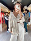 Taş Oversize Saten Gömlek 