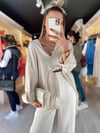 Taş Oversize Saten Gömlek 