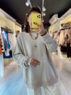 Taş Rengi Ravi Oversize Basic Sweat