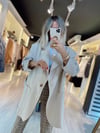 Taş Rengi Vatkalı Çift Cepli Oversize Ceket 