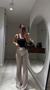 Taş Renk İspanyol Paça Kumaş Pantolon