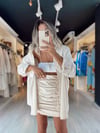Taş Renk Oversize Gömlek