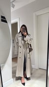 Taş Tokalı Premium Oversize Trenç