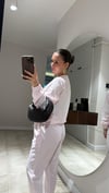 Toz Pembe Fermuarlı Ceket Pantolon Takım