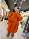 Turuncu Balıkçı Yaka Oversize Sweat