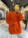 Turuncu Rengi Ravi Oversize Basic Sweat