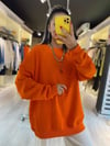 Turuncu Rengi Ravi Oversize Basic Sweat