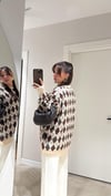 Vanilya Bordo Baklava Desen Oversize Kazak