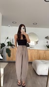 Vizon Bel Bağlamalı Şalvar Pantolon