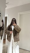 Vizon Çift Cepli Peluş Ceket 