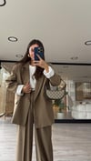 Vizon Çizgili Astarlı Blazer Ceket 