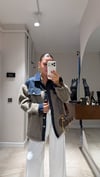 Vizon Denim Detaylı Buklet Ceket