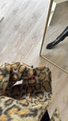 Vizon Leopar Desen Çift Cepli Ceket
