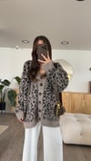 Vizon Leopar Desenli Yumoş Dilvin Hırka 