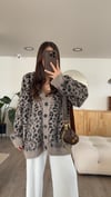 Vizon Leopar Desenli Yumoş Dilvin Hırka 