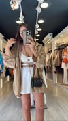 Vizon Tensel Kumaş Düşük Omuzlu Oversize Gömlek