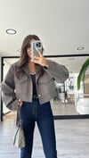 Vizon Zarf Cepli Crop Ceket