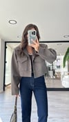 Vizon Zarf Cepli Crop Ceket