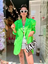 Yeşil Neon Blazer Ceket 