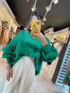 Yeşil Oversize Kazak 